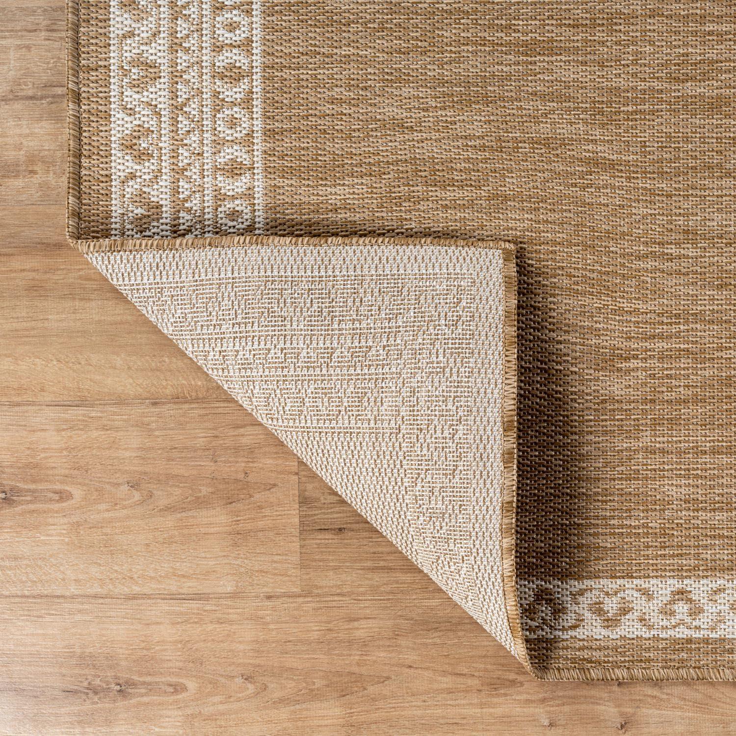 image:imageCAMILSON Indoor Outdoor Rug 5x7 Bordered Gray Modern Area Rugs for Indoor and Outdoor Patios Kitchen and Hallway Mats Washable Porch Deck Outside Carpet Bordered Grey 5 x 7Medaglia Natural