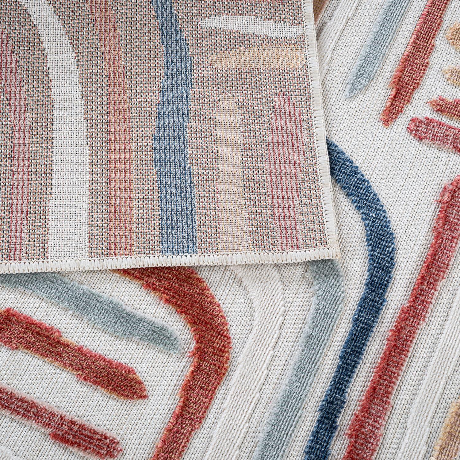 image:imageCAMILSON Indoor Outdoor Rug Navy 710x10 Leaf Tropical Botanical Area Rugs for Indoor and Outdoor patios EasyCleaning NonShedding Living Room Garden and Kitchen Washable Outside Carpet 8x103004 Multicolor