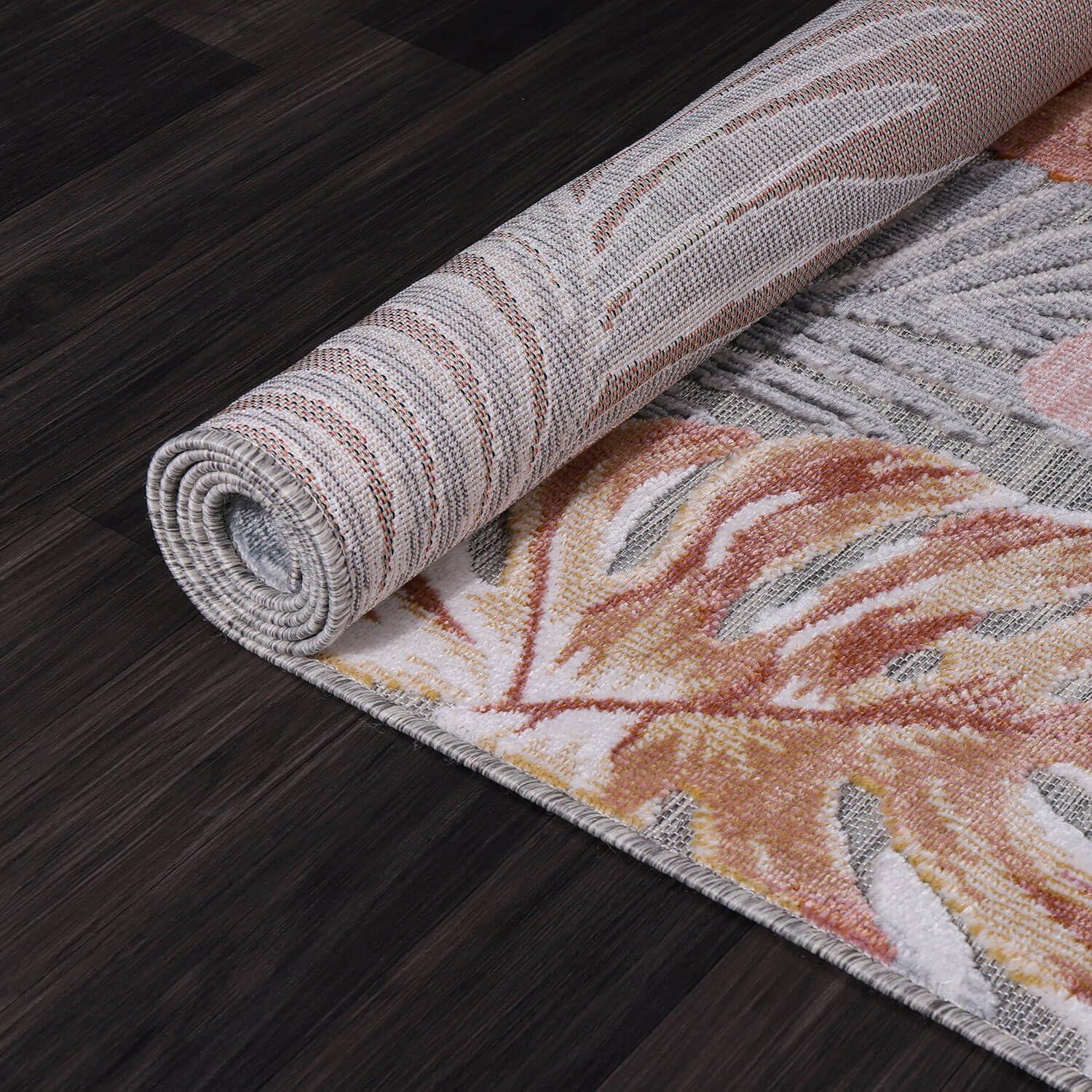 image:imageCAMILSON Indoor Outdoor Rug Navy 710x10 Leaf Tropical Botanical Area Rugs for Indoor and Outdoor patios EasyCleaning NonShedding Living Room Garden and Kitchen Washable Outside Carpet 8x103002 Multi Color