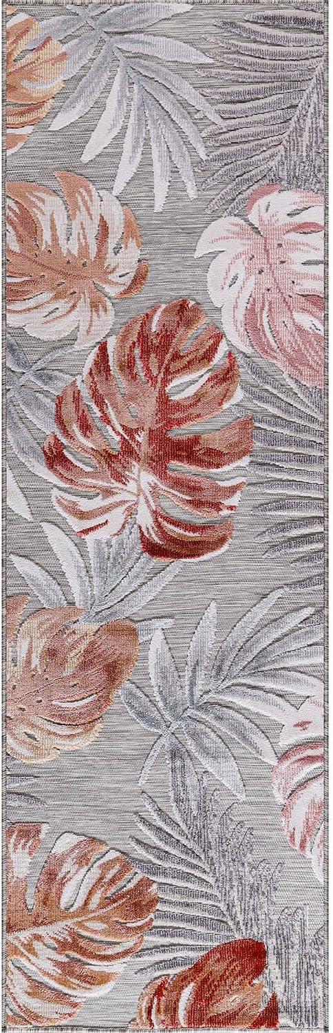 image:imageCAMILSON Indoor Outdoor Rug Navy 710x10 Leaf Tropical Botanical Area Rugs for Indoor and Outdoor patios EasyCleaning NonShedding Living Room Garden and Kitchen Washable Outside Carpet 8x103002 Multi Color