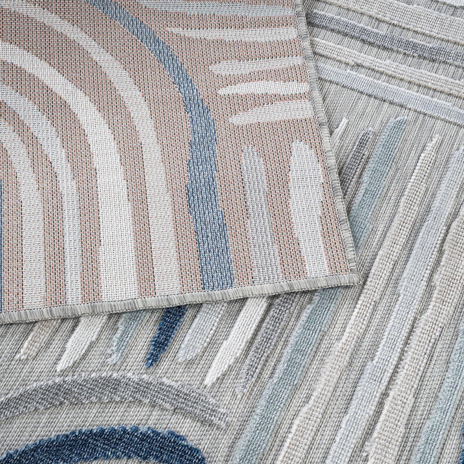 image:imageCAMILSON Indoor Outdoor Rug Navy 710x10 Leaf Tropical Botanical Area Rugs for Indoor and Outdoor patios EasyCleaning NonShedding Living Room Garden and Kitchen Washable Outside Carpet 8x103004 Blue