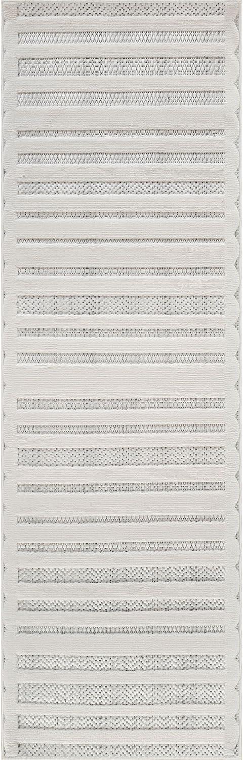 image:imageCAMILSON Micro Loop Rug 5x7 Modern Luxury Geometric Arch Area Rugs Soft High and Low Pile Stain Resistant EasyCleaning NonShedding for Living Room Office Indoor Carpet 5 x 7 WhiteLinear White