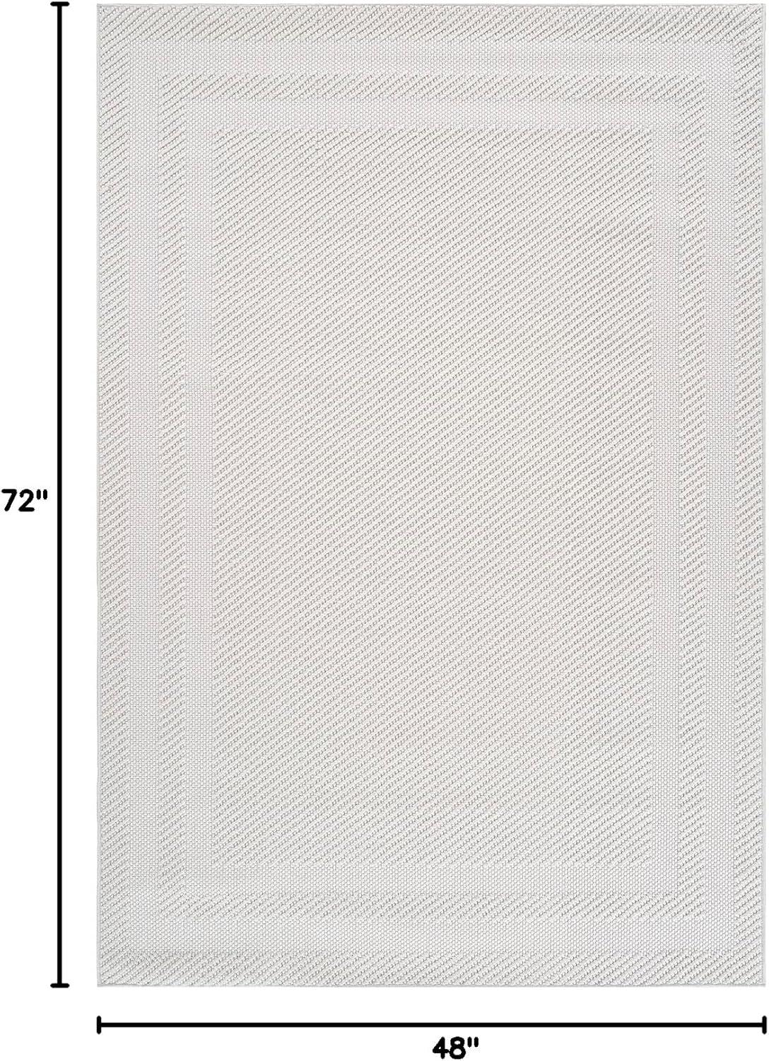 image:imageCAMILSON Micro Loop Rug 5x7 Modern Luxury Geometric Arch Area Rugs Soft High and Low Pile Stain Resistant EasyCleaning NonShedding for Living Room Office Indoor Carpet 5 x 7 WhiteGy9 White