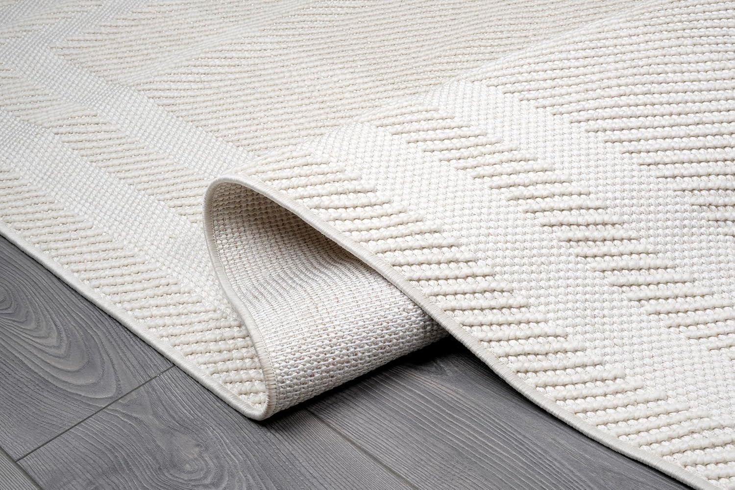 image:imageCAMILSON Micro Loop Rug 5x7 Modern Luxury Geometric Arch Area Rugs Soft High and Low Pile Stain Resistant EasyCleaning NonShedding for Living Room Office Indoor Carpet 5 x 7 WhiteGy9 White