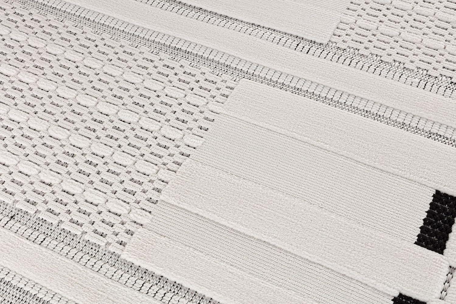 image:imageCAMILSON Micro Loop Rug 5x7 Modern Luxury Geometric Arch Area Rugs Soft High and Low Pile Stain Resistant EasyCleaning NonShedding for Living Room Office Indoor Carpet 5 x 7 WhiteModern White