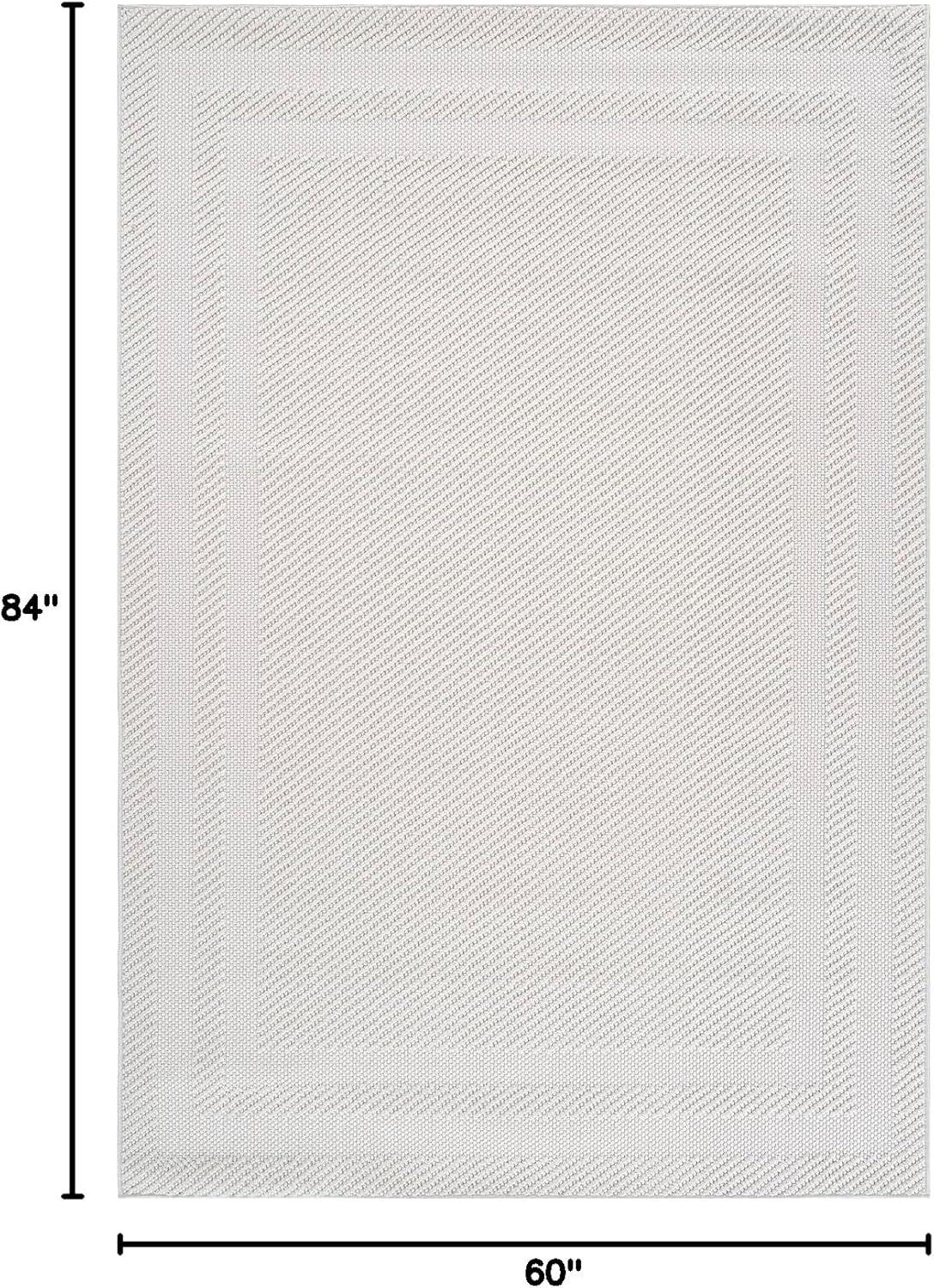 image:imageCAMILSON Micro Loop Rug 5x7 Modern Luxury Geometric Arch Area Rugs Soft High and Low Pile Stain Resistant EasyCleaning NonShedding for Living Room Office Indoor Carpet 5 x 7 WhiteGy9 White