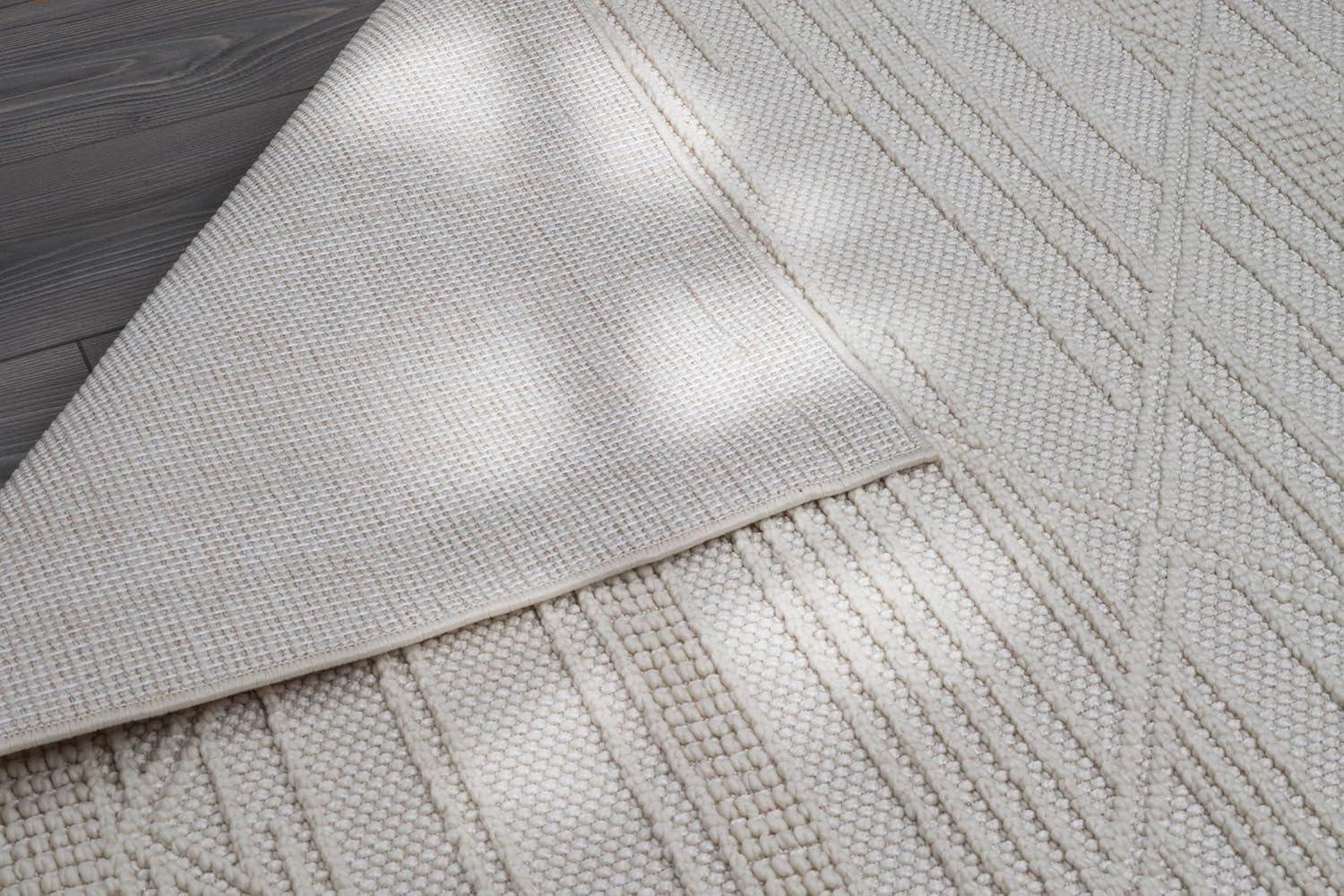 image:imageCAMILSON Micro Loop Rug 5x7 Modern Luxury Geometric Arch Area Rugs Soft High and Low Pile Stain Resistant EasyCleaning NonShedding for Living Room Office Indoor Carpet 5 x 7 WhiteGy1 White