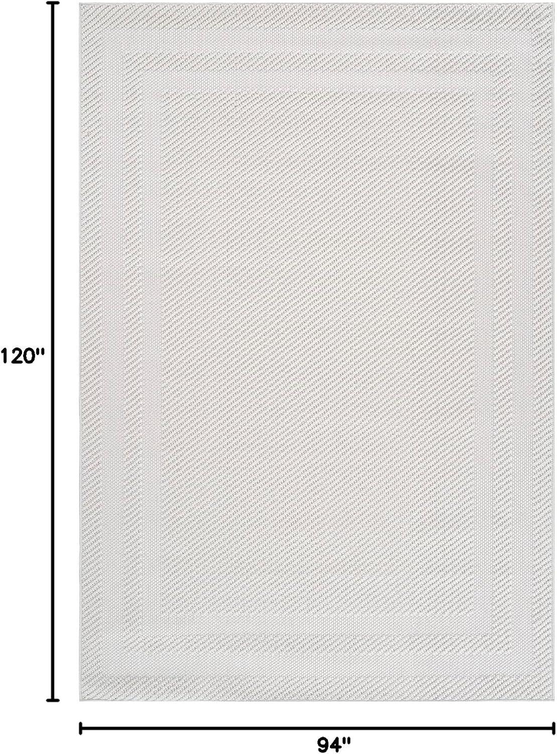 image:imageCAMILSON Micro Loop Rug 5x7 Modern Luxury Geometric Arch Area Rugs Soft High and Low Pile Stain Resistant EasyCleaning NonShedding for Living Room Office Indoor Carpet 5 x 7 WhiteGy9 White