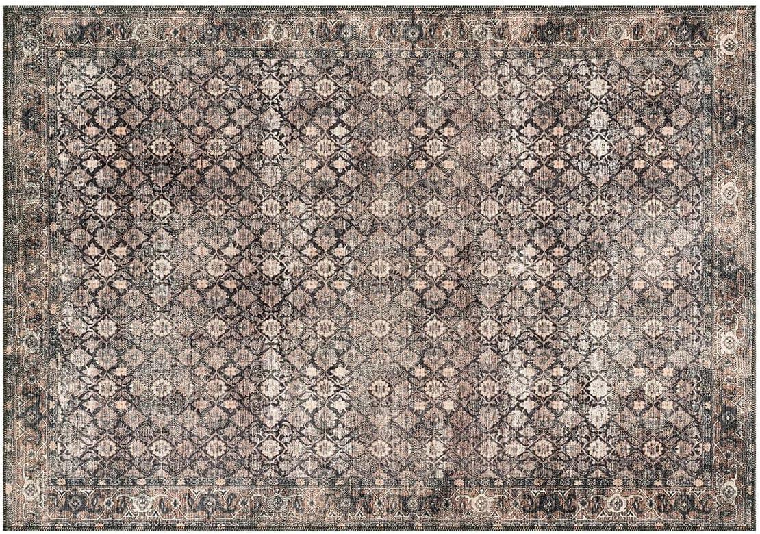 image:imageCAMILSON Printed Bathroom Rugs Oriental Retro Vintage Floral Area Rug 2x3 NonShedding Ultra Thin Super Strong Stain Resistant Indoor Carpet for Hallway Kitchen 2 x 3  Wood Beige