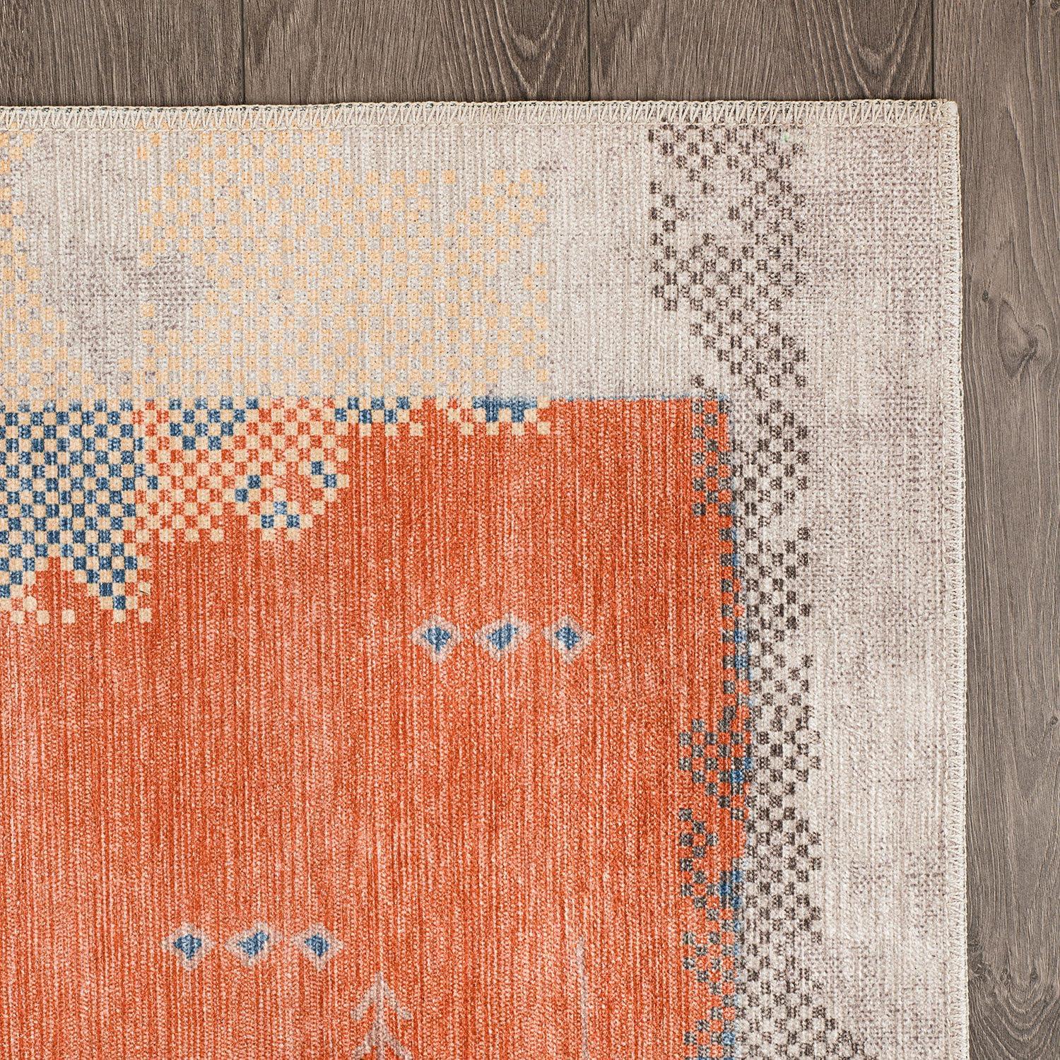 image:imageCAMILSON Printed Living Room Rugs Oriental Retro Traditional Area Rug 5x7 NonShedding Ultra Thin Super Strong Stain Resistant Indoor Carpet for Hallway Kitchen Office 5 x 7 Multicolor