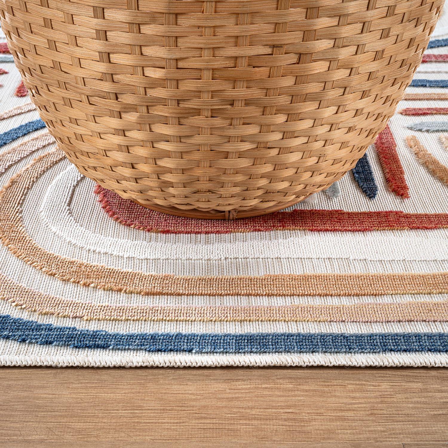 image:imageCAMILSON Runner Outdoor Rugs Oriental Retro Traditional Floral Medallion Area Rug 2x7 NonShedding Stain Resistant Indoor Carpet for Bathroom Hallway Kitchen Office 2 x 7 Beige3004 Multicolor