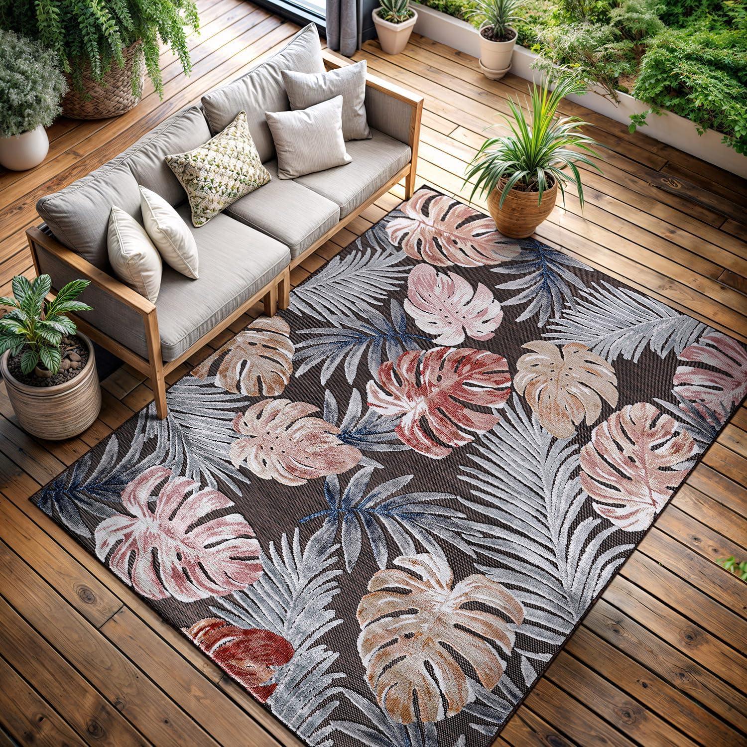 image:imageCAMILSON Runner Outdoor Rugs Oriental Retro Traditional Floral Medallion Area Rug 2x7 NonShedding Stain Resistant Indoor Carpet for Bathroom Hallway Kitchen Office 2 x 7 Beige3002 Brown