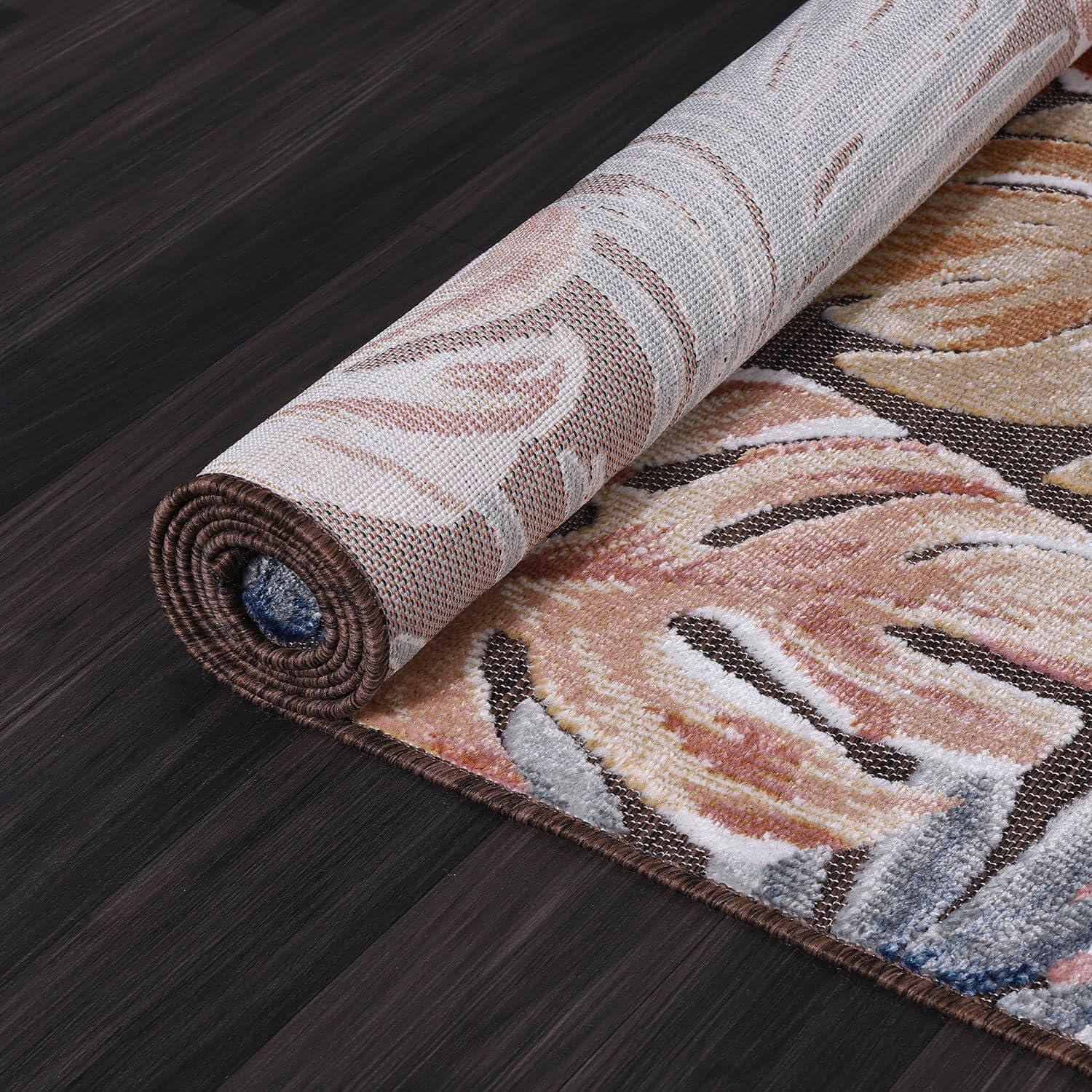 image:imageCAMILSON Runner Outdoor Rugs Oriental Retro Traditional Floral Medallion Area Rug 2x7 NonShedding Stain Resistant Indoor Carpet for Bathroom Hallway Kitchen Office 2 x 7 Beige3002 Brown