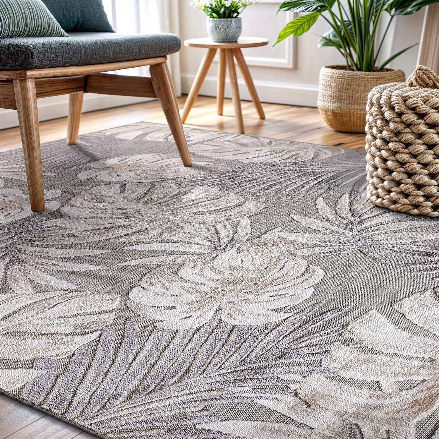 image:imageCAMILSON Runner Outdoor Rugs Oriental Retro Traditional Floral Medallion Area Rug 2x7 NonShedding Stain Resistant Indoor Carpet for Bathroom Hallway Kitchen Office 2 x 7 Beige3002 Beige
