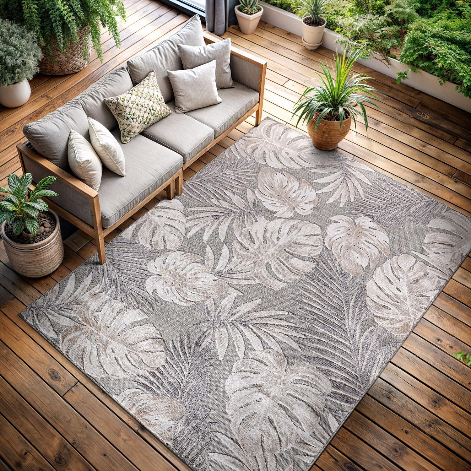 image:imageCAMILSON Runner Outdoor Rugs Oriental Retro Traditional Floral Medallion Area Rug 2x7 NonShedding Stain Resistant Indoor Carpet for Bathroom Hallway Kitchen Office 2 x 7 Beige3002 Beige