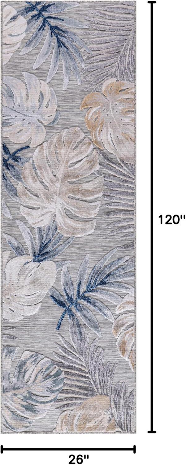 image:imageCAMILSON Runner Outdoor Rugs Oriental Retro Traditional Floral Medallion Area Rug 2x7 NonShedding Stain Resistant Indoor Carpet for Bathroom Hallway Kitchen Office 2 x 7 Beige3002 Blue