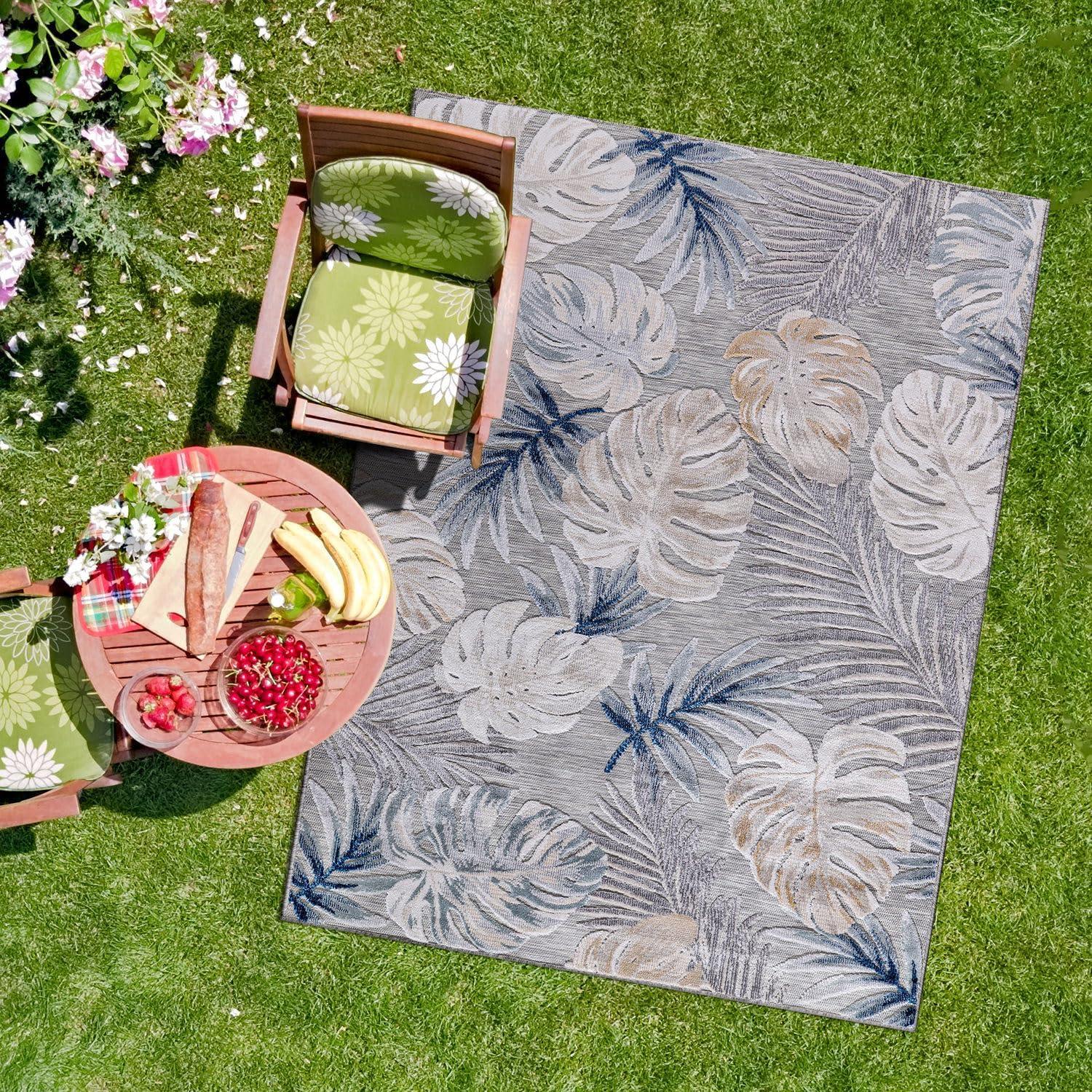 image:imageCAMILSON Runner Outdoor Rugs Oriental Retro Traditional Floral Medallion Area Rug 2x7 NonShedding Stain Resistant Indoor Carpet for Bathroom Hallway Kitchen Office 2 x 7 Beige3002 Blue