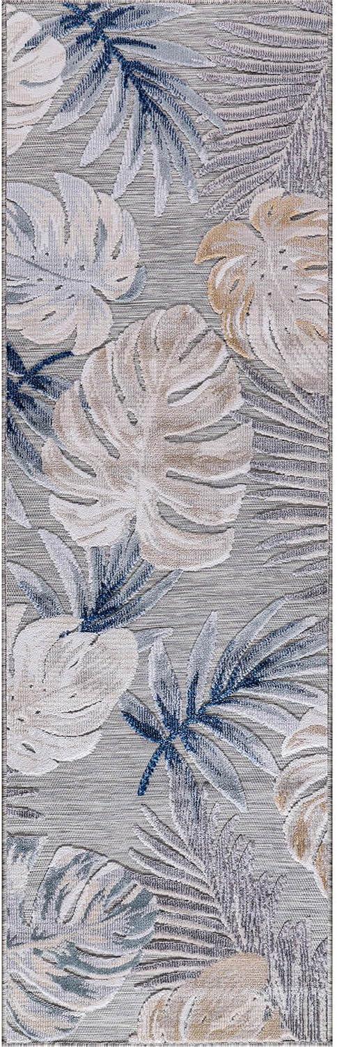 image:imageCAMILSON Runner Outdoor Rugs Oriental Retro Traditional Floral Medallion Area Rug 2x7 NonShedding Stain Resistant Indoor Carpet for Bathroom Hallway Kitchen Office 2 x 7 Beige3002 Blue