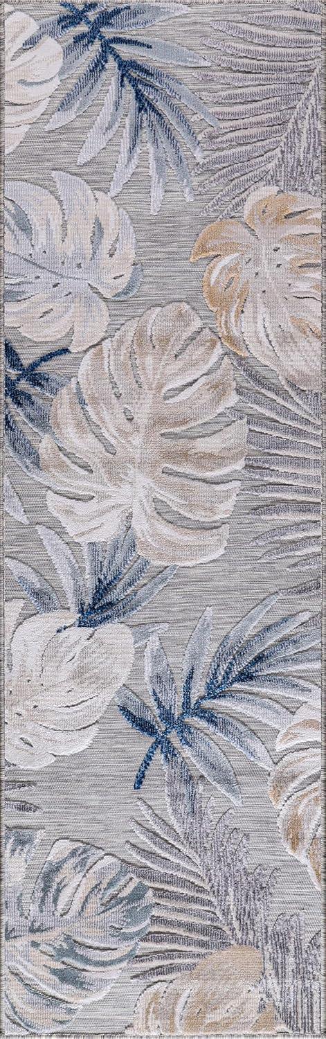 image:imageCAMILSON Runner Outdoor Rugs Oriental Retro Traditional Floral Medallion Area Rug 2x7 NonShedding Stain Resistant Indoor Carpet for Bathroom Hallway Kitchen Office 2 x 7 Beige3002 Blue