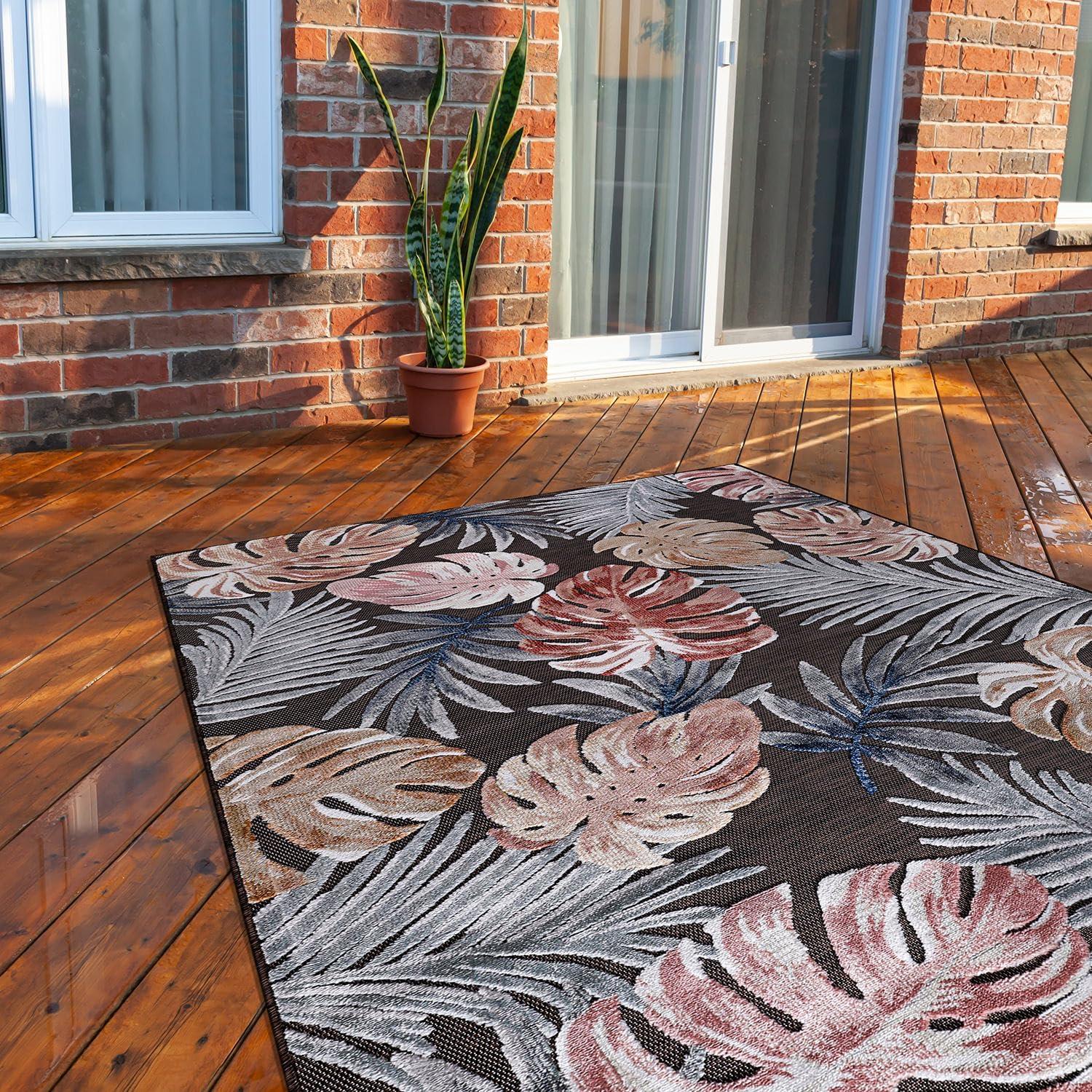 image:imageCAMILSON Runner Outdoor Rugs Oriental Retro Traditional Floral Medallion Area Rug 2x7 NonShedding Stain Resistant Indoor Carpet for Bathroom Hallway Kitchen Office 2 x 7 Beige3002 Brown