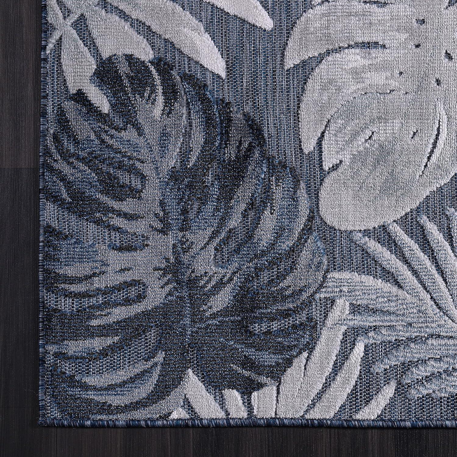 image:imageCAMILSON Runner Outdoor Rugs Oriental Retro Traditional Floral Medallion Area Rug 2x7 NonShedding Stain Resistant Indoor Carpet for Bathroom Hallway Kitchen Office 2 x 7 Beige3002 Navy