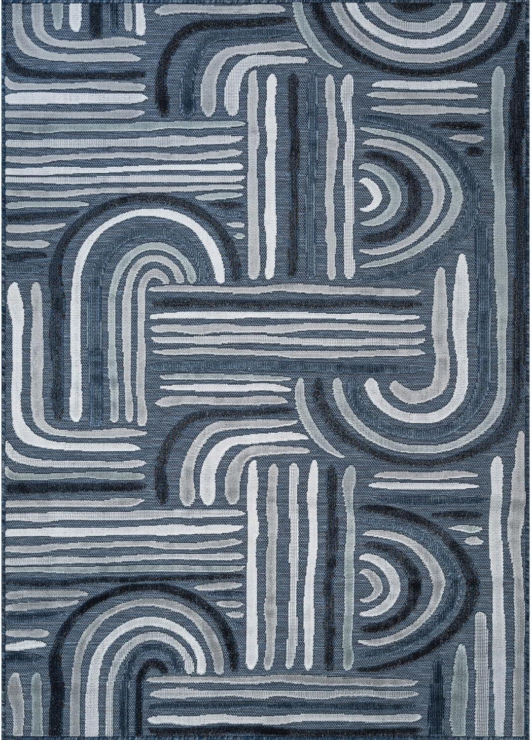 image:imageCAMILSON Runner Outdoor Rugs Oriental Retro Traditional Floral Medallion Area Rug 2x7 NonShedding Stain Resistant Indoor Carpet for Bathroom Hallway Kitchen Office 2 x 7 Beige3004 Navy