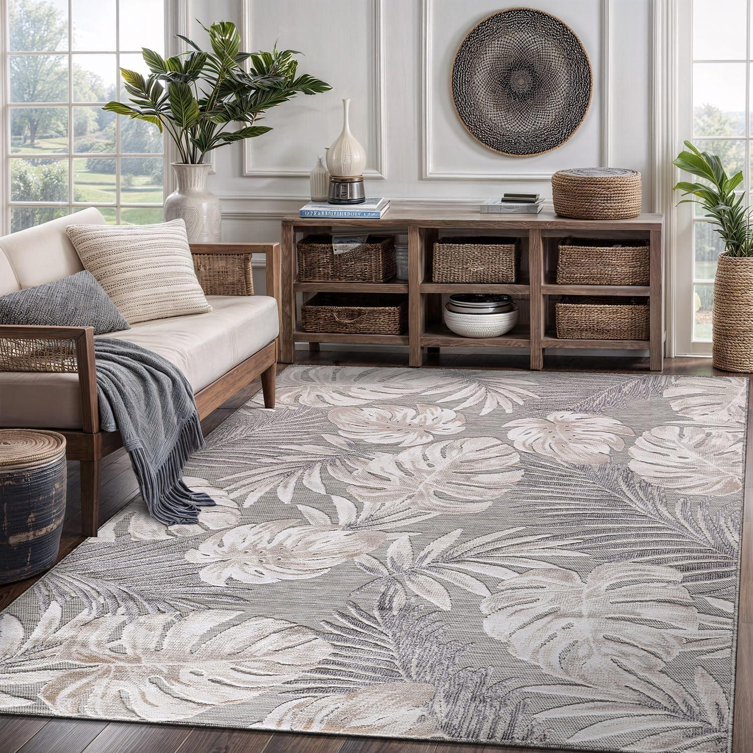 image:imageCAMILSON Runner Outdoor Rugs Oriental Retro Traditional Floral Medallion Area Rug 2x7 NonShedding Stain Resistant Indoor Carpet for Bathroom Hallway Kitchen Office 2 x 7 Beige3002 Beige