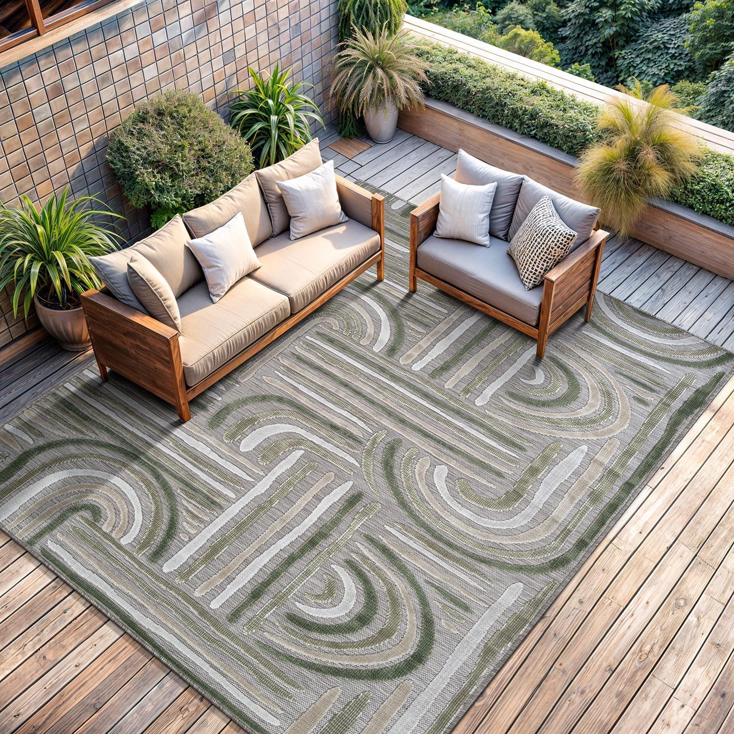 image:imageCAMILSON Runner Outdoor Rugs Oriental Retro Traditional Floral Medallion Area Rug 2x7 NonShedding Stain Resistant Indoor Carpet for Bathroom Hallway Kitchen Office 2 x 7 Beige3004 Beige