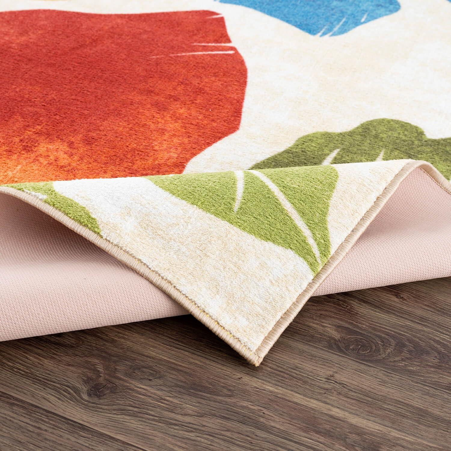 image:imageCAMILSON Solana Modern Floral 2 x 7 Area Rugs NonSkid NonSlip Rubber Backing Yellow Brown Flowers Indoor Rug 2x7 Yellow BrownFloral Multicolor