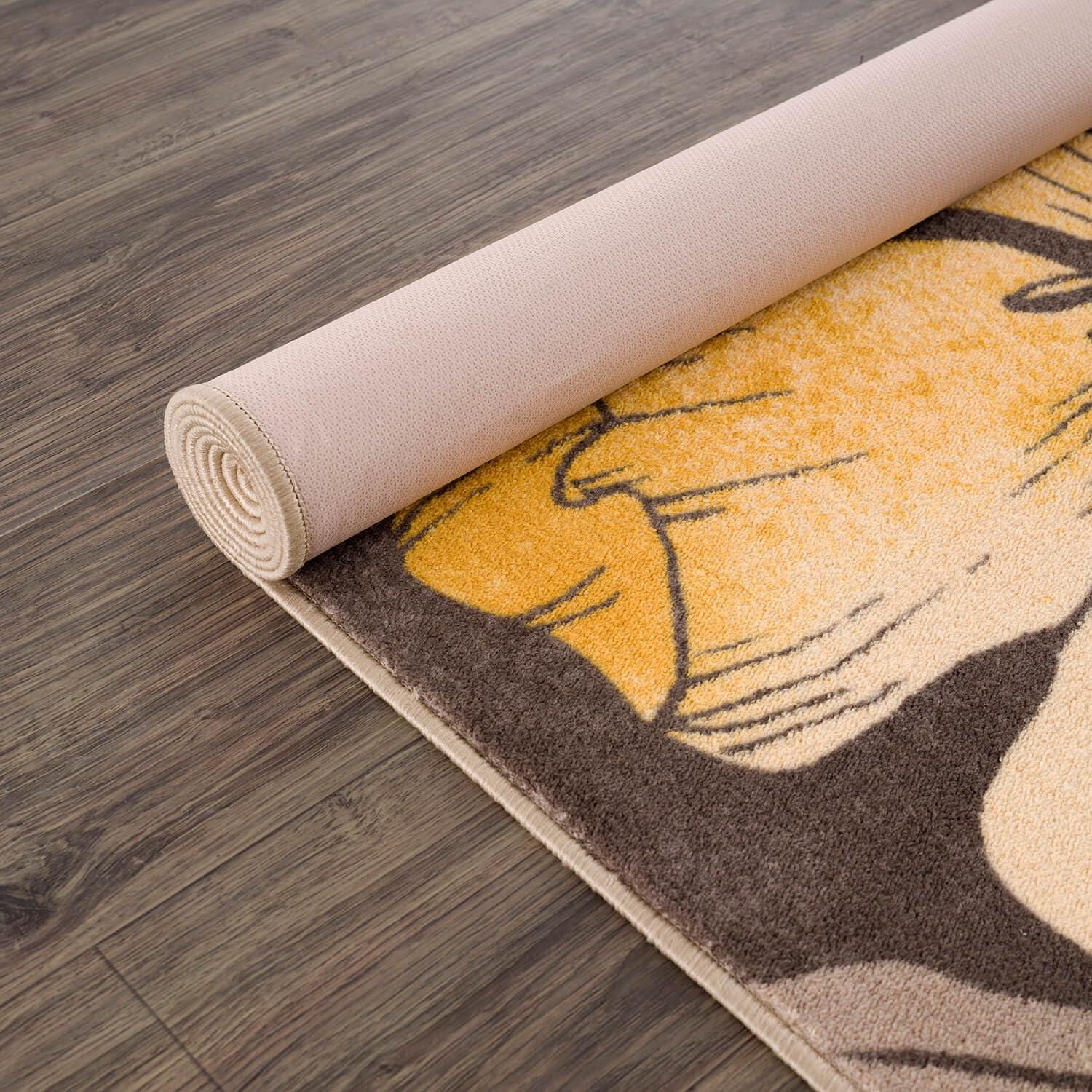 image:imageCAMILSON Solana Modern Floral 2 x 7 Area Rugs NonSkid NonSlip Rubber Backing Yellow Brown Flowers Indoor Rug 2x7 Yellow BrownFloral Yellow Brown