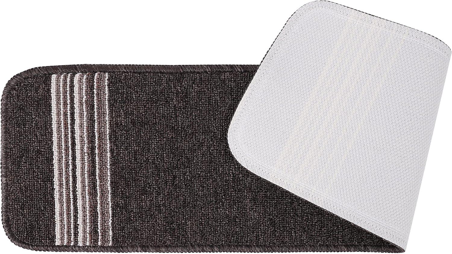 image:imageCAMILSON Stair Treads Runner Mats Non Slip Rug Pads for Indoor Outdoor Carpet Pet Dog Stair Step Covers Set of 13 Line BeigeLine Brown