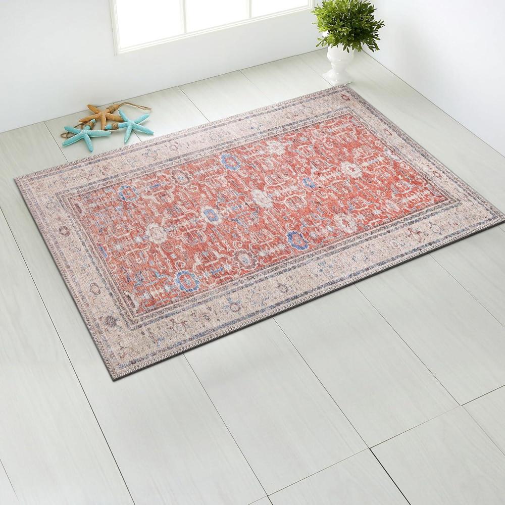 image:imageCAMILSON Baby Shag Rug 8x10 Modern Luxury Striped Boho Area Easy Shaggy Rugs Soft Medium Pile Stain Resistant EasyCleaning NonShedding for Living Room Office Indoor Carpet 8 x 10  Beige  Gray2006  Orange