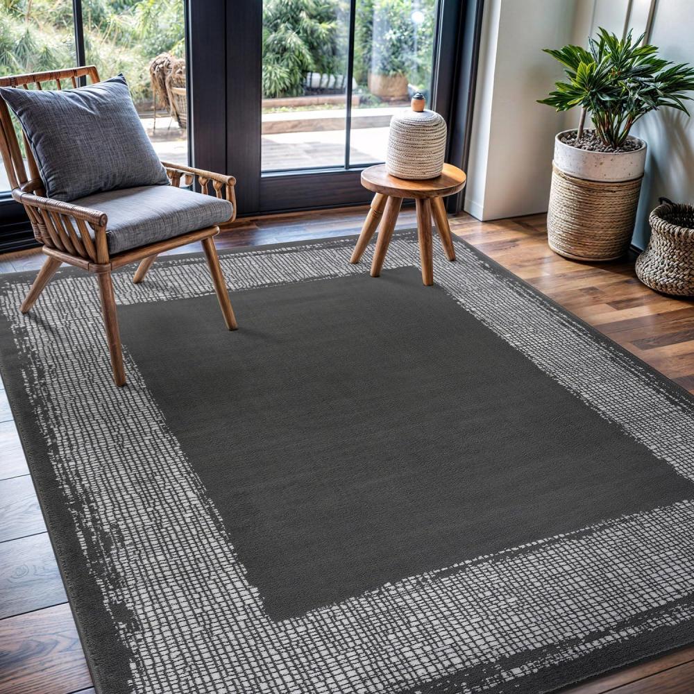 image:imageCAMILSON Baby Shag Rug 8x10 Modern Luxury Striped Boho Area Easy Shaggy Rugs Soft Medium Pile Stain Resistant EasyCleaning NonShedding for Living Room Office Indoor Carpet 8 x 10 Beige GrayDark Gray