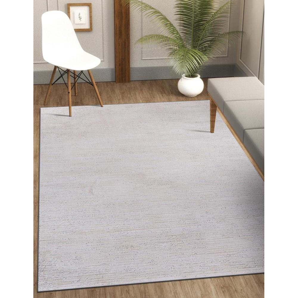 image:imageCAMILSON Baby Shag Rug 8x10 Modern Luxury Striped Boho Area Easy Shaggy Rugs Soft Medium Pile Stain Resistant EasyCleaning NonShedding for Living Room Office Indoor Carpet 8 x 10 Beige GrayMat5 Beige Gray