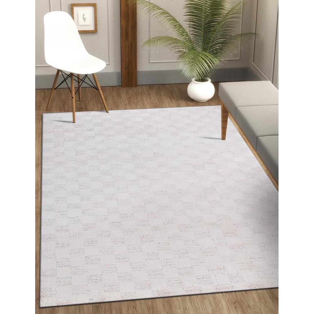 image:imageCAMILSON Baby Shag Rug 8x10 Modern Luxury Striped Boho Area Easy Shaggy Rugs Soft Medium Pile Stain Resistant EasyCleaning NonShedding for Living Room Office Indoor Carpet 8 x 10 Beige GrayMat7 Beige Gray