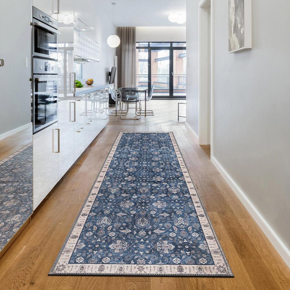 image:imageCAMILSON Baby Shag Rug 8x10 Modern Luxury Striped Boho Area Easy Shaggy Rugs Soft Medium Pile Stain Resistant EasyCleaning NonShedding for Living Room Office Indoor Carpet 8 x 10  Beige  Gray4008  Navy