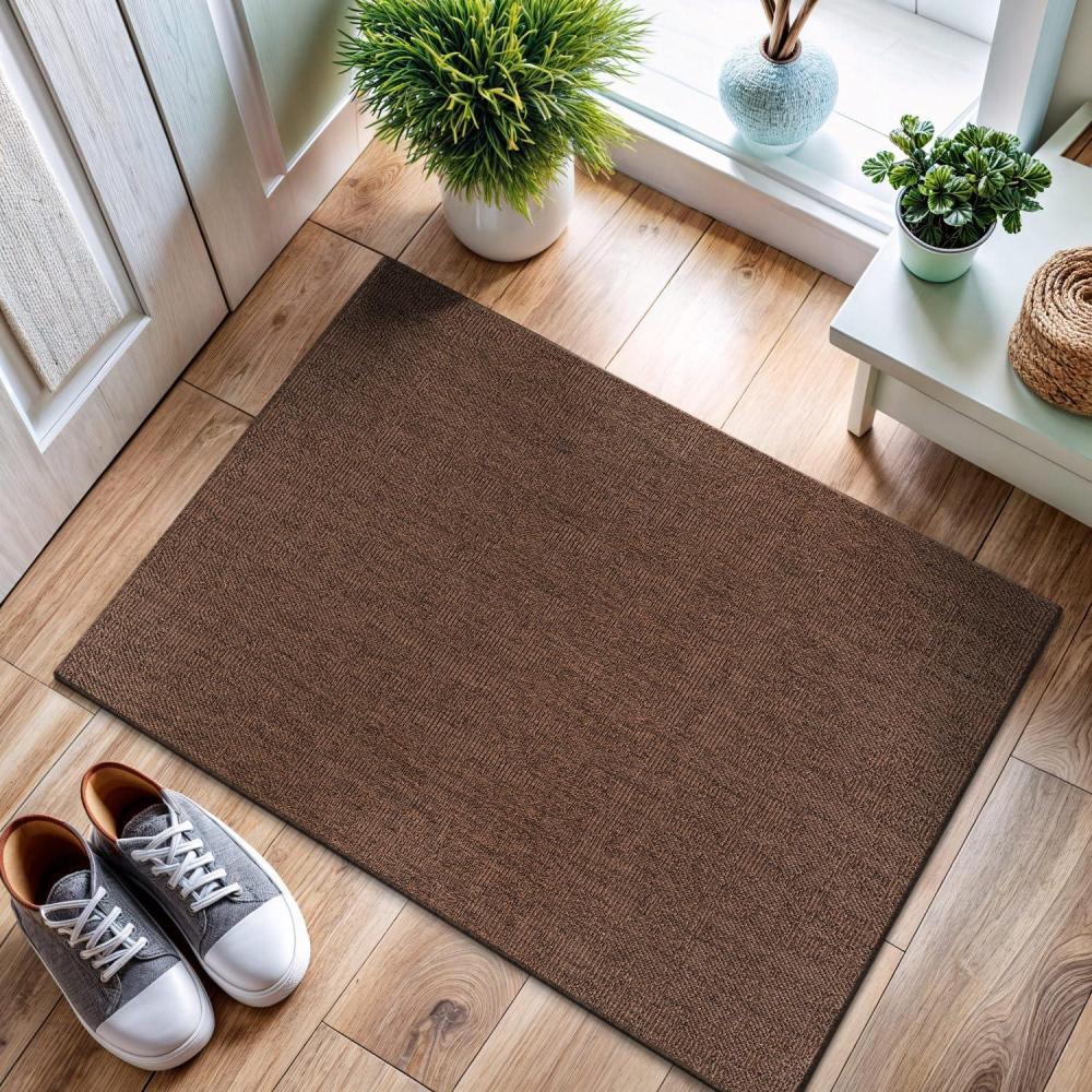 image:imageCAMILSON Easy Jute Rug 5x7 Indoor Outdoor Natural Color Fiber Area Rugs for Living Room Patio and Kitchen Rug Herringbone Seagrass Woven Design EasyCleaning Washable Outside Carpet Alfombras 5 x 7GranulatedBrown