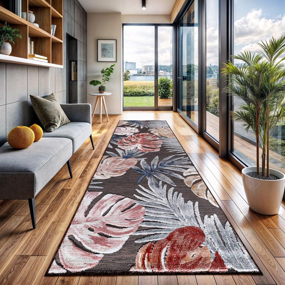 image:imageCAMILSON Runner Outdoor Rugs Oriental Retro Traditional Floral Medallion Area Rug 2x7 NonShedding Stain Resistant Indoor Carpet for Bathroom Hallway Kitchen Office 2 x 7 Beige3002 Brown