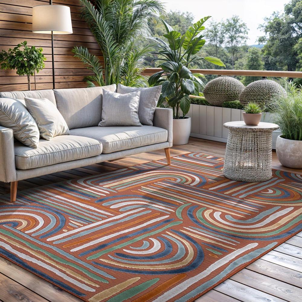 image:imageCAMILSON Runner Outdoor Rugs Oriental Retro Traditional Floral Medallion Area Rug 2x7 NonShedding Stain Resistant Indoor Carpet for Bathroom Hallway Kitchen Office 2 x 7  Beige3004 Orange
