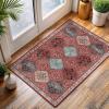 image:imageCAMILSON Baby Shag Rug 8x10 Modern Luxury Striped Boho Area Easy Shaggy Rugs Soft Medium Pile Stain Resistant EasyCleaning NonShedding for Living Room Office Indoor Carpet 8 x 10  Beige  Gray4003  Rust Red