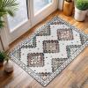 image:imageCAMILSON Baby Shag Rug 8x10 Modern Luxury Striped Boho Area Easy Shaggy Rugs Soft Medium Pile Stain Resistant EasyCleaning NonShedding for Living Room Office Indoor Carpet 8 x 10  Beige  Gray4006  Beige