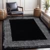 image:imageCAMILSON Black Area Rug 5x7 EasyCleaning NonShedding Bordered for Living Room Bedroom Dining Room BlackCream Indoor Area Rugs 5 x 7 Black and Cream