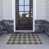 image:imageCAMILSON Buffalo Plaid Outdoor Rug  Check Area Rugs for Indoor and Outdoor Patios Checkered Pattern Mats for Front Door Kitchen and Hallway  Washable Outside Carpet 2x3 Dark GreyLight Grey