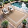 Bordered - Beige / White
