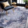 image:imageCAMILSON Machine Washable Area Rugs for Living Room Bedroom Distressed Vintage Washable Rug 5x7 Non Slip Backing Stain and Water Resistant Traditional Bohemian Indoor Carpet 5 x 7 Blue