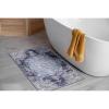 image:imageCAMILSON Machine Washable Rug 2x3 Non Slip  AntiSlip Backing for Distressed Vintage Medallion Indoor Entryway Mats Area Rugs Stain and Water Resistant Bohemian Indoor Carpet 2 x 3 Blue