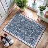 image:imageCAMILSON Printed Bathroom Rugs Oriental Retro Vintage Floral Area Rug 2x3 NonShedding Ultra Thin Super Strong Stain Resistant Indoor Carpet for Hallway Kitchen Office 2 x 3  Navy Blue