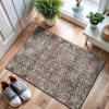 image:imageCAMILSON Printed Bathroom Rugs Oriental Retro Vintage Floral Area Rug 2x3 NonShedding Ultra Thin Super Strong Stain Resistant Indoor Carpet for Hallway Kitchen 2 x 3  Wood Beige