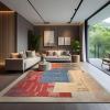 image:imageCAMILSON Printed Living Room Rugs Oriental Retro Traditional Area Rug 9x12 NonShedding Ultra Thin Super Strong Stain Resistant Indoor Carpet for Hallway Kitchen Office 9 x 12  Multicolor