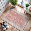 image:imageCAMILSON Printed Rug with Ultra Thin Super Strong for Distressed Vintage Indoor Entryway Mats Living Area Entryways Rugs Stain and Water Resistant Bordered Indoor Carpet 2 x 3 Orange Beige